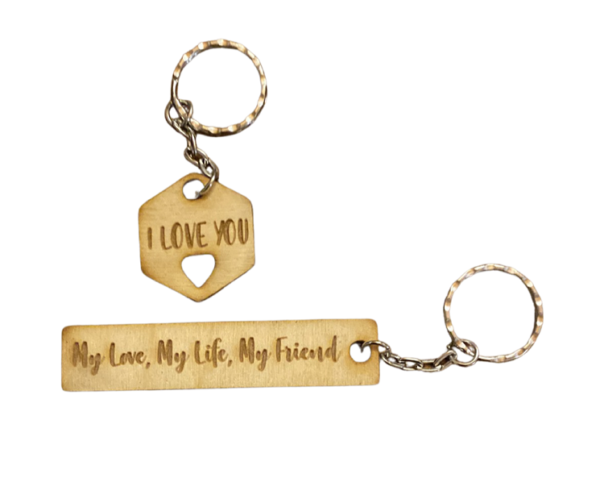 My Love My Life My Friend Keychain set