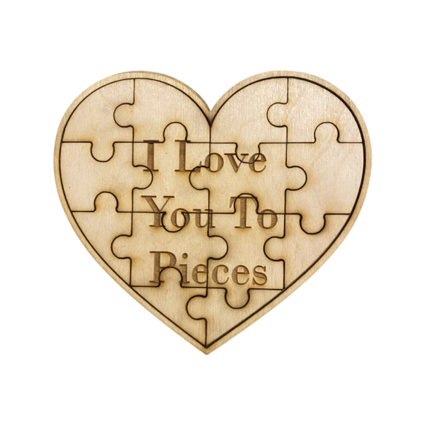 I Love you to pieces heart puzzle