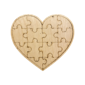blank puzzle pieces heart