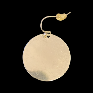 round gold earring