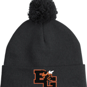 Beech Gove Black Beanie With Pom